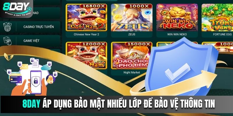 8Day áp dụng nhiều lớp để bảo mật thông tin