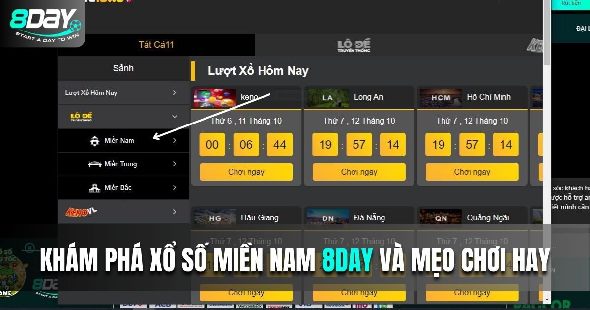 xổ số miền nam 8DAY