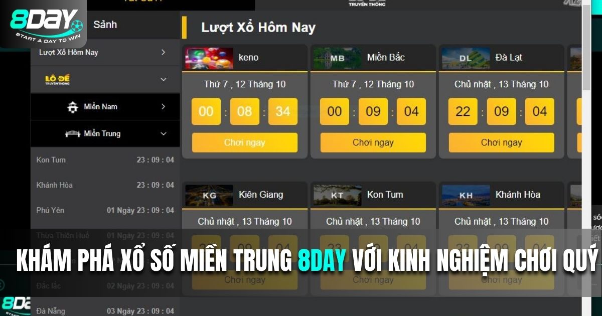 xổ số miền trung 8DAY