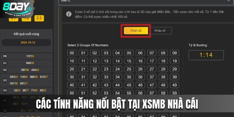 Các tính năng nổi bật tại XSMB nhà cái