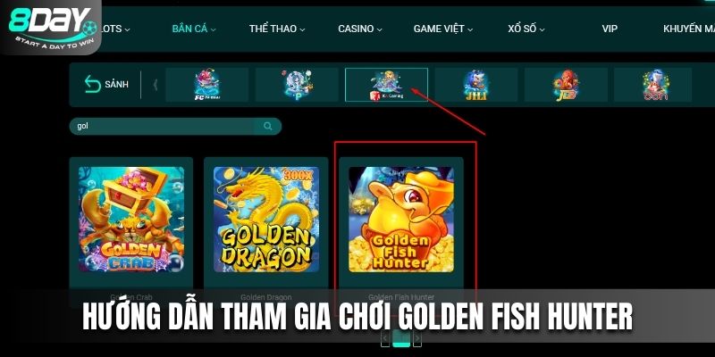 Hướng dẫn tham gia chơi Golden Fish Hunter