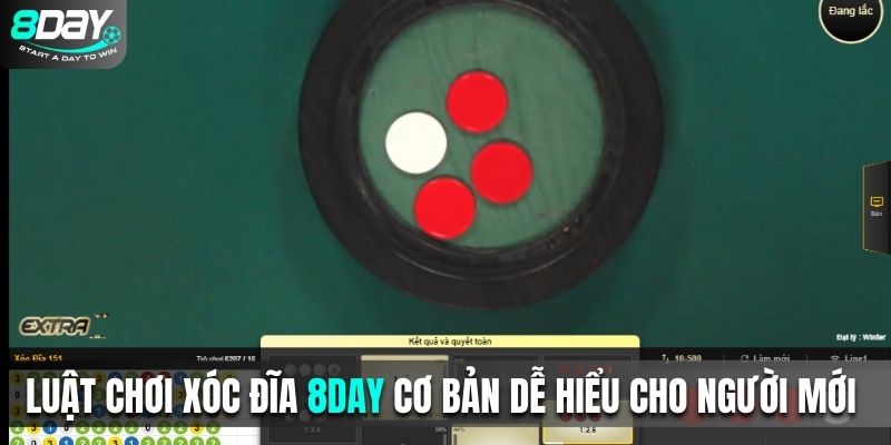 Luật chơi xóc đĩa  tại nhà cái 8Day cơ bản dễ hiểu cho người mới 