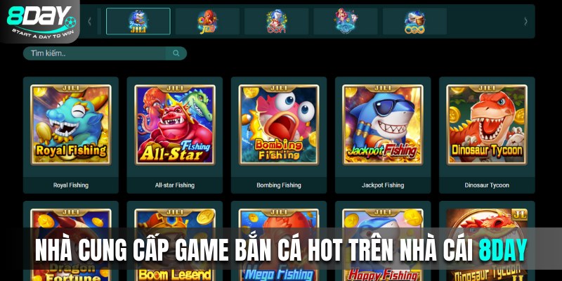 Nhà cung cấp game bắn cá hot trên nhà cái 8DAY